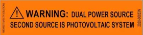 2020-00833 Midwest Safety Solutions - 4 X 1 Warning Dual Power Source Premium Vinyl Solar Label