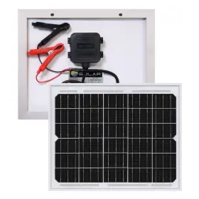 Mighty Max Battery 711181180343 10 Watt 12-volt High Efficiency Monocrystalline Solar Panel For Gate Opener E-b