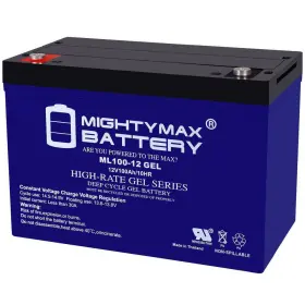 Mighty Max Battery 744110275247 12v 100ah Gel Replacement For Renogy Pv Solar Panels