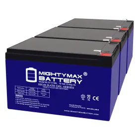Ml12-12gelmp3776 Mighty Max Battery 12v 12ah Gel F2 Compatible With Solar Power Banks - 3 Pack