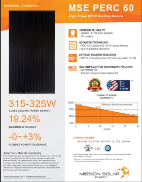 Mse320sr8t Mission Solar Lot Of 18 320 W Panels - Usa Made