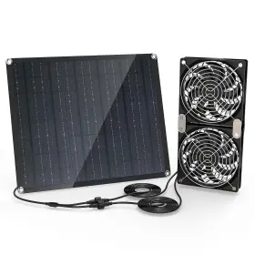 Moajerry 607613214611 Solar Panel Fan 30w Kit Exhaust Suita