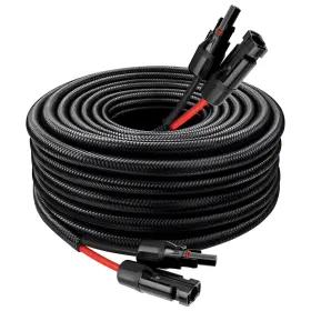 10awg-mc4-mc4-20ft-sleeve Mookeerf Solar Panel Extension Cable - 10awg 20ft Wire With Female And Male Waterp