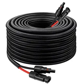 10awg-mc4-mc4-30ft-sleeve Mookeerf Solar Panel Extension Cable - 10awg 30ft Wire With Female And Male Waterp