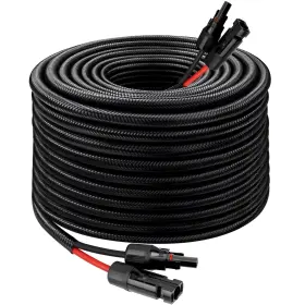 10awg-mc4-mc4-50ft-sleeve Mookeerf Solar Panel Extension Cable - 10awg 50ft Wire With Female And Male Waterp