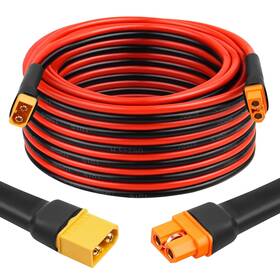 Mookeerf 10awg-xt60i-f-xt60-m-30ft 30ft Xt60i To Xt60 Extension Cable 10awg For Solar Panels Battery Packs
