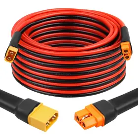 10awg-xt60i-f-xt60-m-30ft Mookeerf 30ft Xt60i To Xt60 Extension Cable 10awg For Solar Panels Battery Packs