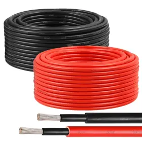 Mookeerf 635405111800 Solar Wire 10 Awg 6mm - Panel Cable 60ft Black And Red Gauge