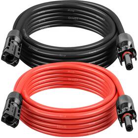 Mookeerf 635405407071 Solar Panel Extension Cable - 10awg 10ft Wire With Female Mal