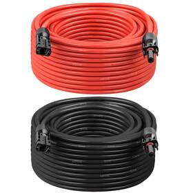Mookeerf 635408135551 Solar Panel Extension Cable - 10awg 60ft Wire With Female And Male Waterp