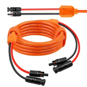 Mookeerf 706531240044 Solar Panel Extension Cable 10ft - 10awg 14awg Wire With Female And Male