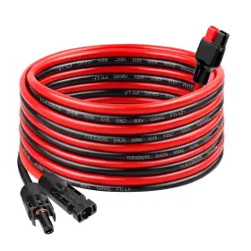 Mookeerf 757876271835 10awg Solar Panel Cable To Anderson Connector - 20ft Extension Mookeerf 757876271835 10awg Solar Panel Cable To Anderson Connector - 20ft Extension