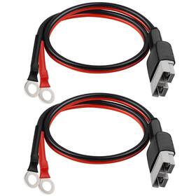 Mookeerf 757876271880 2 Pcs 50amp Anderson-style Connector To O Ring Terminal Cable 2ft 8awg Batter