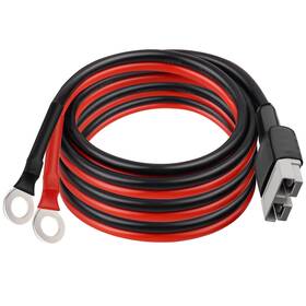 Mookeerf 757876271910 50amp Anderson-style Connector To O Ring Terminal Cable 8ft 8awg Battery Quic