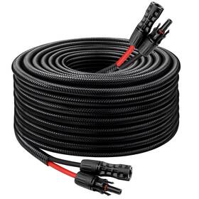 Mookeerf 8awg-mc4-mc4-30ft-sleeve Solar Panel Extension Cable 8awg 30ft Wire With Female And Male Waterpro