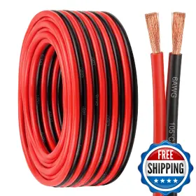 B0fljwbqd5 Mookeerf 6 Gauge Wire 2 Conductors Copper Awg Battery Cable Oxygen Free Wi