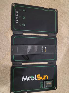 Moolsun 824918475862 Solar Charger 24w Portable Panel With 3 Usb Output Ports