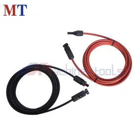 Mt2501346 Machine-tools 15 Ft Black Red 1 Pair 12awg Labwork Solar Panel Extension Cable Wire Connector
