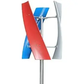 563413 Muchaioak Wind Turbine Generator Kit 400w 12v Maglev Vertical Helix Charger Con