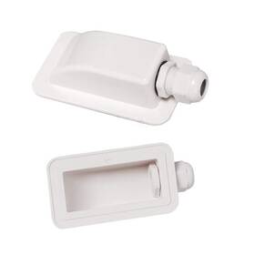 Myezfit 741315414365 Single Wire Cable Entry Gland Box Roof Solar Panel Junction Rv White
