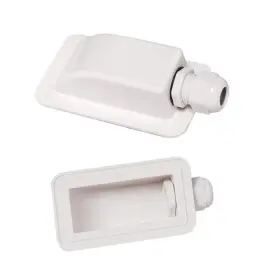 Myezfit 741315414365 Single Wire Cable Entry Gland Box Roof Solar Panel Junction Rv White