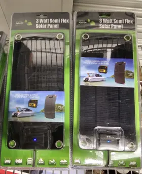 56801 Nature Power 3-watt Semi-flex Monocrystalline Solar Panels And Battery Trickle Chargers 2 Pack