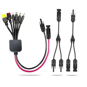 Necespow 741365401292 Solar Panel Adapter Kit 6-in-1 Cable Y-branch Parallel So