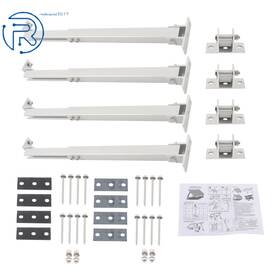 Netuera 1156386 4 Pk Adjustable Solar Panel Tilt Mounting Rack Brackets For Rv Roof Flat Surface
