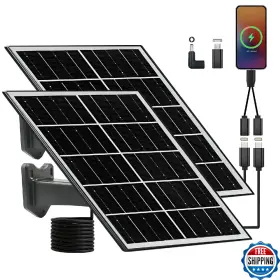 B0dzc4g8pw Newconny 5v 16w Solar Panel For Security Camera Ip65 Waterproof Usb