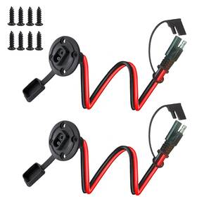 Newnewliu Pc-9996 Sae Connector Power Socket Sidewall Port 16awg Cable Weatherproof Quick Conne