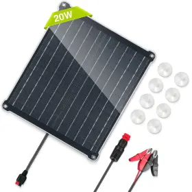 Npa20s-12i Newpowa 20 Watt 12v Solar Panel Car Battery Maintainer With Lighter Plug Al