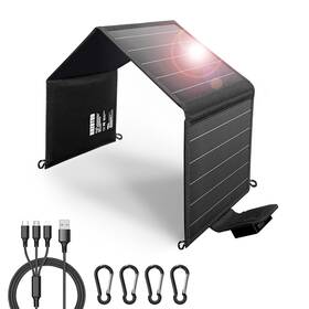 Nhzotud 797457654961 20w Portable Solar Panel Charger Foldable Type C Usb A For Camping 20 X 12