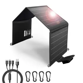 Nhzotud 797457654961 20w Portable Solar Panel Charger Foldable Type C Usb A For Camping 20 X 12