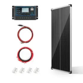 Am-m100c20wz-1 Nicesolar 100w 12v Bifacial Solar Panel Kit Monocrystalline Off Grid System B