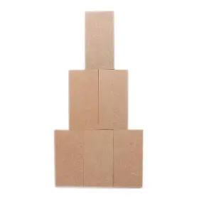 Cr85295 Nicole Crafts Little Birdie Mdf Rectangle 1.9 Inch X3.9 6/pkg-1.9