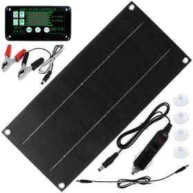 200045360 Noenname Null Solar Panel Kit 30w 12v Portable Charger Trickle