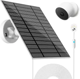 Nooukut 445036792742 6w Solar Panel Compatible With Google Nest Camera Outdoor And Indoor Battery Vers