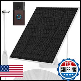 Nooukut B0fpwq71by Ring Doorbell Solar Panel 6w 2024 Compatible Battery Charger Ultra-thin Usb-c Wi