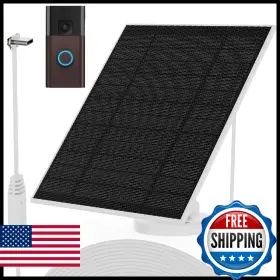 B0fpwq71by Nooukut Ring Doorbell Solar Panel 6w 2024 Compatible Battery Charger Ultra-thin Usb-c Wi