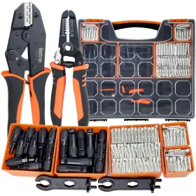 B0dnw42xcp Noxtren 30pcs Solar Crimper Tool Kit - Crimping Wire Stripper 25 Pairs C