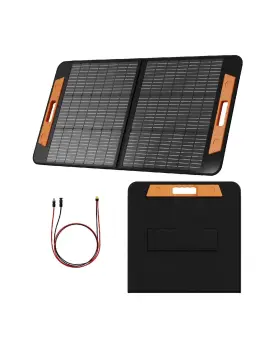 100w Nurzviy 780887323460 Portable Solar Panel For Power Station Generator Tempered Glass Foldabl