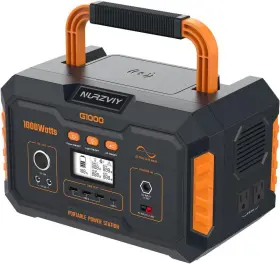 1000w Nurzviy 780887323590 Portable Power Station G1000 999wh Lithium-ion Battery Backup With 2 Ac For