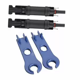 Mbc44-safe-15a-mc4-wrench Nuzamas Set Of 2 Inline Built-in Diode Connector 15 Amp Male To Female For Solar Panel