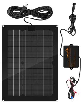 Sbcmchi0618 Nxqwll Solar Battery Charger Maintainer 20w Panel Kit For Dump Trailer Rv Tru
