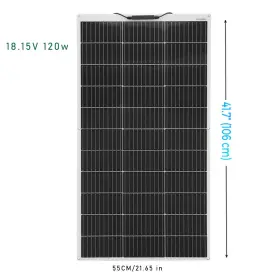 Onestop-stores 313023839879 Solar Panel 120w 18v Flexible Panels 240w Rv 12v Battery Power Gener
