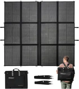 Ossb400sp Optisolex 440w Portable Solar Panel 17.2lbs Foldable Solarbag Splits 2 220w Blank