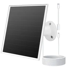 Orayafid 790807265565 6w Solar Panel For Outdoor Security Camera With Micro Usb And Usb-c Port