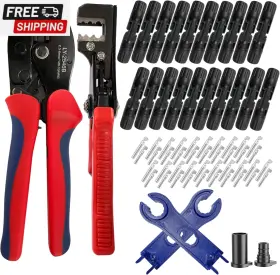Os0001 Oscorna Solar Crimper Tool Kit 40pcs Panel Connectors With And Wire