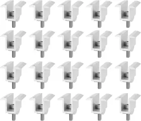 Ottff 313028423424 20-pack Solar Panel Mid Clamps Aluminum Mounting Brackets
