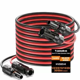 Sea042 Oudong Solar Panel Extension Cable Kit With Female 30 Feet 10awg